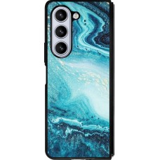 Samsung Galaxy Z Fold5 Case Hülle - Silikon schwarz Sea Foam Blue