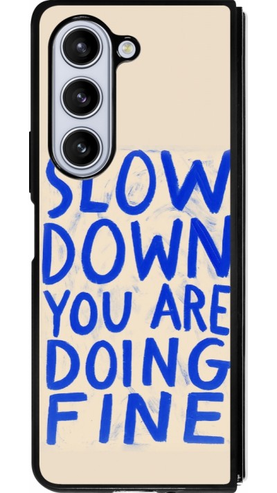 Samsung Galaxy Z Fold5 Case Hülle - Silikon schwarz Slow down 2026