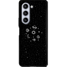 Samsung Galaxy Z Fold5 Case Hülle - Silikon schwarz Space Doodle