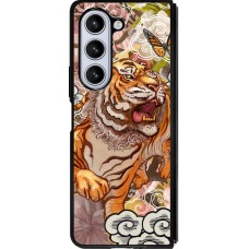 Samsung Galaxy Z Fold5 Case Hülle - Silikon schwarz Spring 23 japanese tiger
