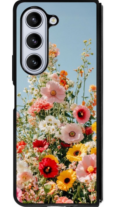 Coque Samsung Galaxy Z Fold5 - Silicone rigide noir Spring flowers Spring 2026