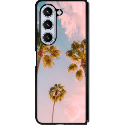 Samsung Galaxy Z Fold5 Case Hülle - Silikon schwarz Summer 2025 Palmiers
