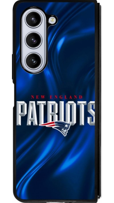 Coque Samsung Galaxy Z Fold5 - Silicone rigide noir Super Bowl 26 Patriots 2