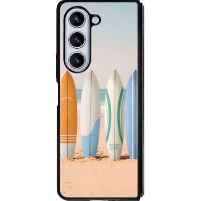 Samsung Galaxy Z Fold5 Case Hülle - Silikon schwarz Summer surfboard 2025