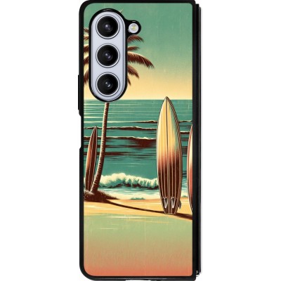Samsung Galaxy Z Fold5 Case Hülle - Silikon schwarz Surf Paradise