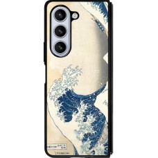 Samsung Galaxy Z Fold5 Case Hülle - Silikon schwarz Kunstbild - Die große Welle vor Kanagawa - Hokusai