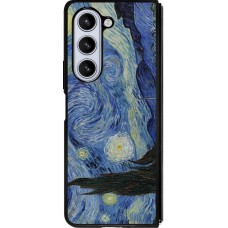 Samsung Galaxy Z Fold5 Case Hülle - Silikon schwarz Kunstbild - Sternennacht - Van Gogh