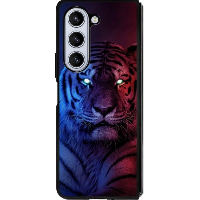 Samsung Galaxy Z Fold5 Case Hülle - Silikon schwarz Tiger Blue Red