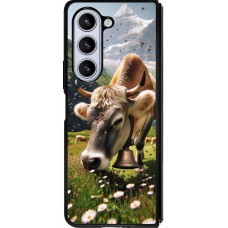 Samsung Galaxy Z Fold5 Case Hülle - Silikon schwarz Kuh Berg Wallis