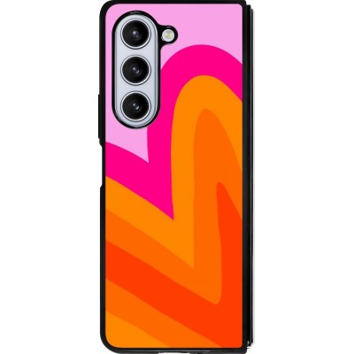 Samsung Galaxy Z Fold5 Case Hülle - Silikon schwarz Valentine 2024 heart gradient