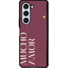 Samsung Galaxy Z Fold5 Case Hülle - Silikon schwarz Valentine 2024 mucho amor rosado