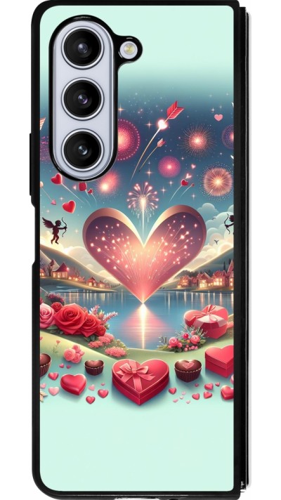 Samsung Galaxy Z Fold5 Case Hülle - Silikon schwarz Valentin 2025 Schick