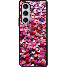 Samsung Galaxy Z Fold5 Case Hülle - Silikon schwarz Valentin 2025 Konfetti