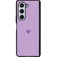 Samsung Galaxy Z Fold5 Case Hülle - Silikon schwarz Valentine 2023 purpule single heart