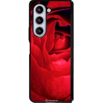 Samsung Galaxy Z Fold5 Case Hülle - Silikon schwarz Valentine 2022 Rose