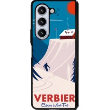 Samsung Galaxy Z Fold5 Case Hülle - Silikon schwarz Verbier Cabane Mont-Fort
