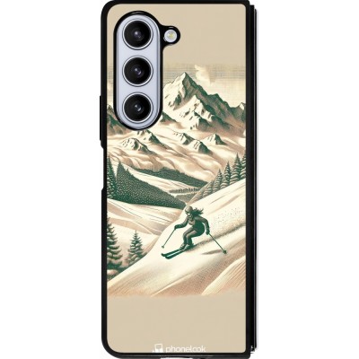 Samsung Galaxy Z Fold5 Case Hülle - Silikon schwarz Vintage Skiberg