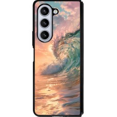 Samsung Galaxy Z Fold5 Case Hülle - Silikon schwarz Wave Sunset