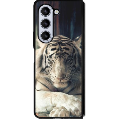Samsung Galaxy Z Fold5 Case Hülle - Silikon schwarz Zen Tiger