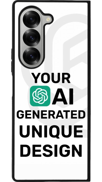 Samsung Galaxy Z Fold6 Case Hülle - Silikon schwarz Weltweit einzigartig erstellt dank Deiner Kreativität und künstlicher Intelligenz (KI)