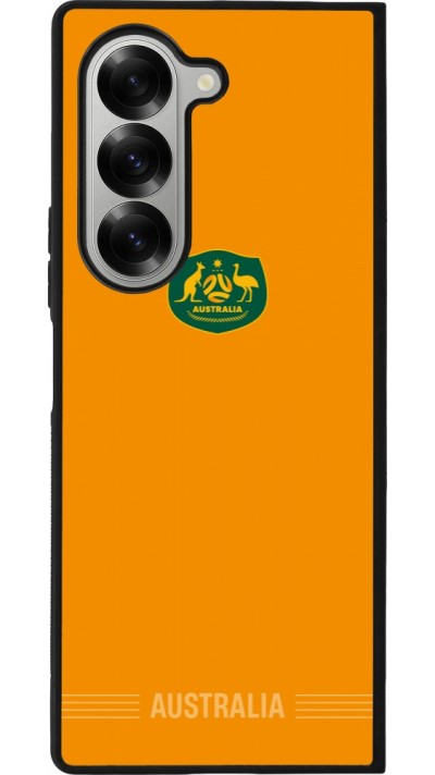 Coque Samsung Galaxy Z Fold6 - Silicone rigide noir Maillot de football Australie 2026 personnalisable
