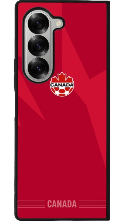 Coque Samsung Galaxy Z Fold6 - Silicone rigide noir Maillot de football Canada 2026 personnalisable