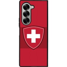 Samsung Galaxy Z Fold6 Case Hülle - Silikon schwarz Hockey World Championship Ecusson Suisse