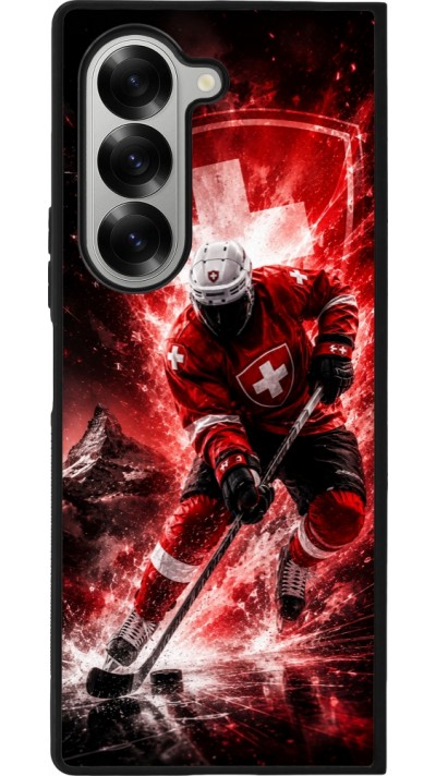 Samsung Galaxy Z Fold6 Case Hülle - Silikon schwarz Hockey World Championship Player