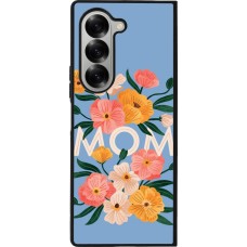 Samsung Galaxy Z Fold6 Case Hülle - Silikon schwarz Mom 2026 Flowers