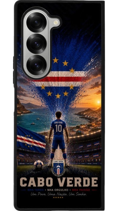 Coque Samsung Galaxy Z Fold6 - Silicone rigide noir Football Cap-Vert splash 2026