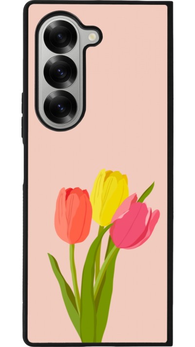 Samsung Galaxy Z Fold6 Case Hülle - Silikon schwarz Spring 23 tulip trio