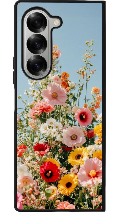 Coque Samsung Galaxy Z Fold6 - Silicone rigide noir Spring flowers Spring 2026