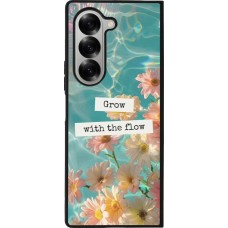 Samsung Galaxy Z Fold6 Case Hülle - Silikon schwarz Summer 2025 Grow with the flow