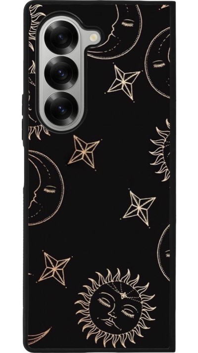 Coque Samsung Galaxy Z Fold6 - Silicone rigide noir Suns and Moons