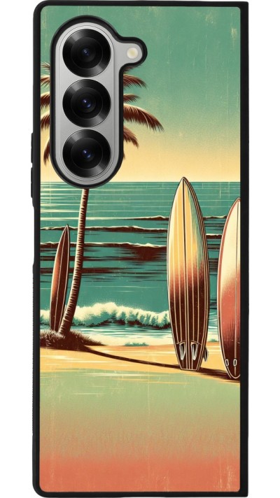 Coque Samsung Galaxy Z Fold6 - Silicone rigide noir Surf Paradise