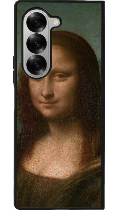 Coque Samsung Galaxy Z Fold6 - Silicone rigide noir Tableau art - La Joconde - Léonard de Vinci
