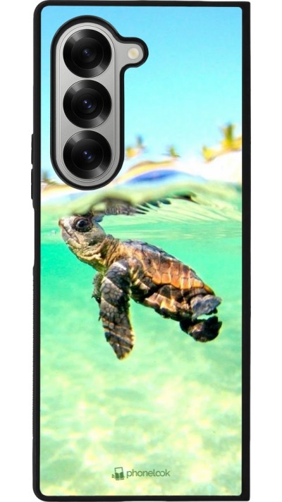 Coque Samsung Galaxy Z Fold6 - Silicone rigide noir Turtle Underwater