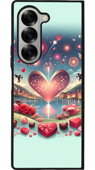 Samsung Galaxy Z Fold6 Case Hülle - Silikon schwarz Valentin 2025 Schick