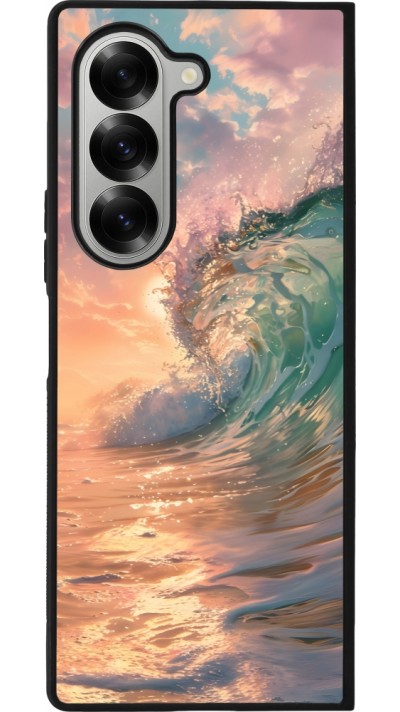 Samsung Galaxy Z Fold6 Case Hülle - Silikon schwarz Wave Sunset