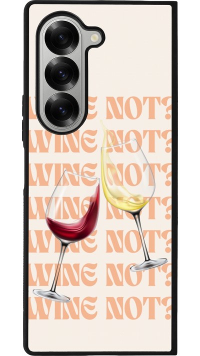 Coque Samsung Galaxy Z Fold6 - Silicone rigide noir Wine not