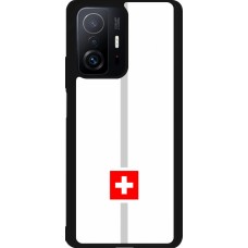 Xiaomi 11T Case Hülle - Silikon schwarz Kanton CH weiss