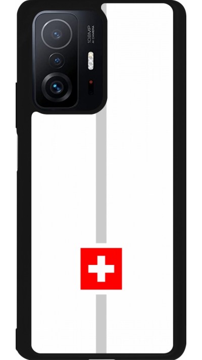 Xiaomi 11T Case Hülle - Silikon schwarz Kanton CH weiss