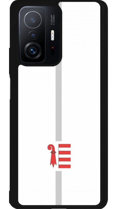 Xiaomi 11T Case Hülle - Silikon schwarz Kanton JU weiss