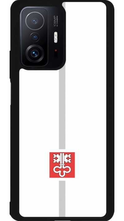 Xiaomi 11T Case Hülle - Silikon schwarz Kanton NW weiss