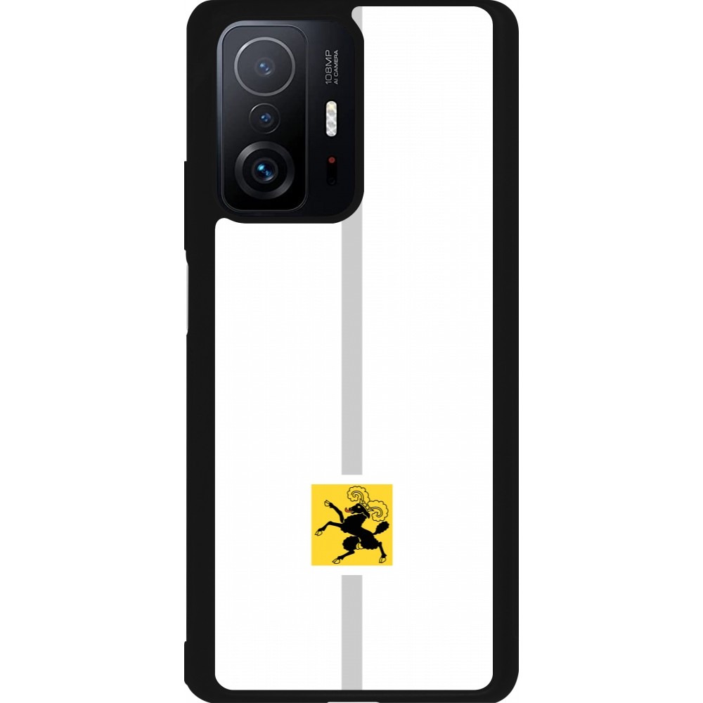 Xiaomi 11T Case Hülle - Silikon schwarz Kanton SH weiss