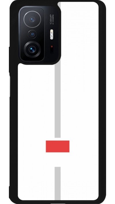 Xiaomi 11T Case Hülle - Silikon schwarz Kanton SO weiss