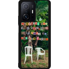 Xiaomi 11T Case Hülle - Silikon schwarz Chairs DTMF