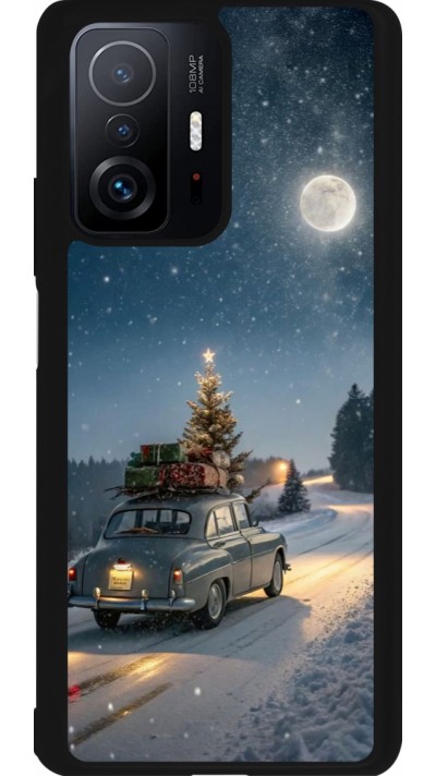 Xiaomi 11T Case Hülle - Silikon schwarz Christmas 25 Car with Tree Xmas