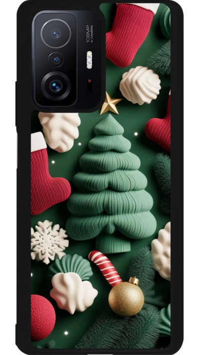 Xiaomi 11T Case Hülle - Silikon schwarz Christmas 25 Christmas textiles