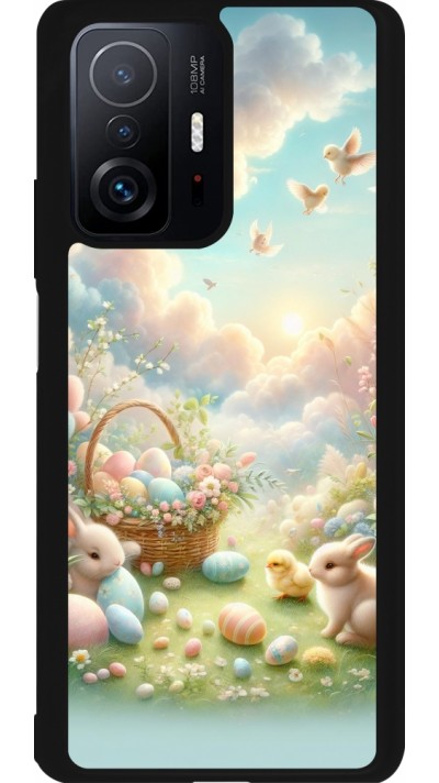 Xiaomi 11T Case Hülle - Silikon schwarz Ostern 2025 Pastell Ostern